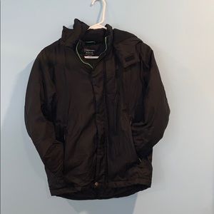 Boys 10-12 hooded Calvin Klein black coat